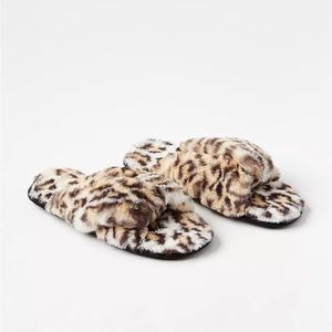 Faux Fur Twist Slippers LARGE